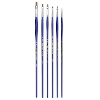 Blick Scholastic Ox Hair Brush Set - Bright, Long Handle, Set of 6