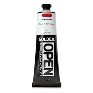 Golden Open Acrylics - Quinacridone Red, 5 oz Tube