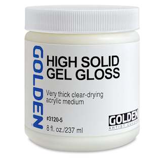 Golden Medium, Gloss- High Solid Gel,  8 oz jar