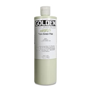 Golden Fluid Acrylics - Titan Green Pale, 16 oz bottle