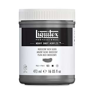 Liquitex Professional Heavy Body Acrylic - Iridescent Rich Silver, 16 oz