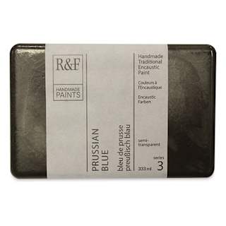 R&F Encaustic Paint Block - Prussian Blue, 333 ml, Block