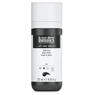 Liquitex Soft Body Artist Acrylics - Ivory Black, 237 ml