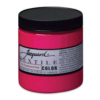 Jacquard Textile Color - Fluorescent Pink, 8 oz jar
