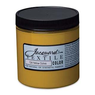 Jacquard Textile Color - Yellow Ochre, 8 oz jar