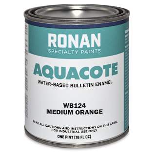 Ronan Aquacote Water-Based Acrylic Color - Medium Orange, Pint