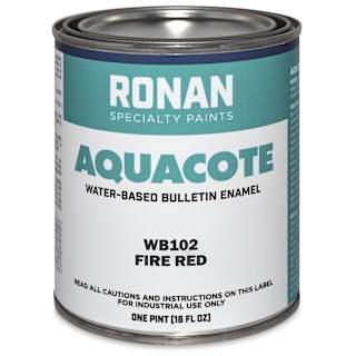 Ronan Aquacote Water-Based Acrylic Color - Fire Red, Pint