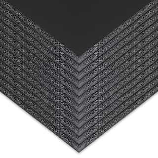 Blackcore Foam Board Pack - 48" x 96" x 1/2", Black, Pkg of 10