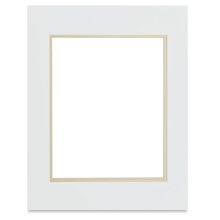 Blick Double Mat - Manor White/Ecru, 11" x 14" (7-1/2" x 9-1/2" Opening)