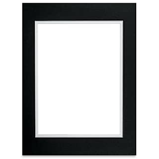 Blick Double Mat - Raven Black / Manor White, 12" x 16" (8-1/2" x 11-1/2" Opening)