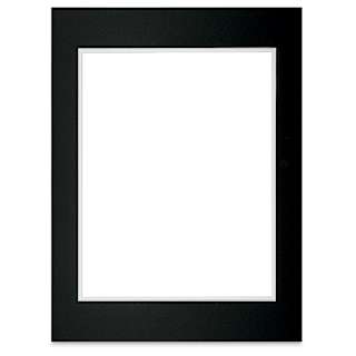 Blick Double Mat - Raven Black / Manor White, 18" x 24" (13-1/2" x 17-1/2" Opening)