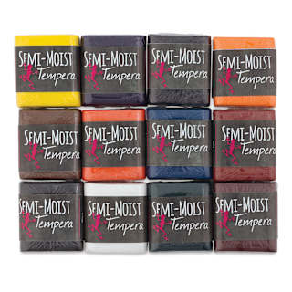Richeson Semi-Moist Tempera Cake - 12 Color Refill Pack