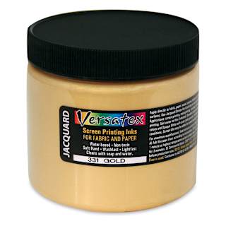 Jacquard Versatex Screen Printing Ink - Pearlized Gold, 16 oz jar