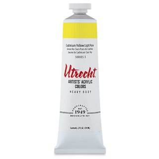 Utrecht Artists' Acrylic Paint - Cadmium Yellow Light, 2 oz tube
