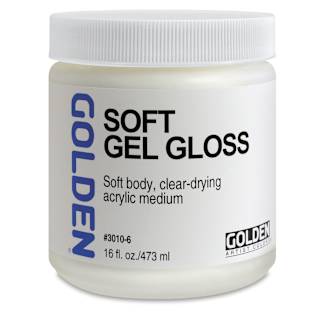 Golden Soft Acrylic Gel Medium - Gloss, 16 oz jar