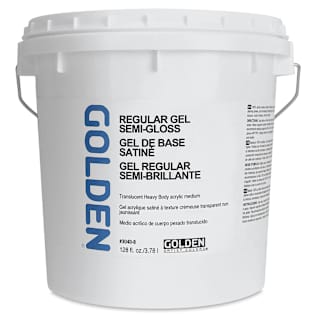 Golden Regular Acrylic Gel Medium - Semi-Gloss, 128 oz tub