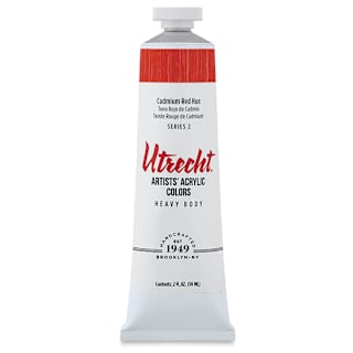Utrecht Artists' Acrylic Paint - Cadmium Red Hue, 2 oz tube