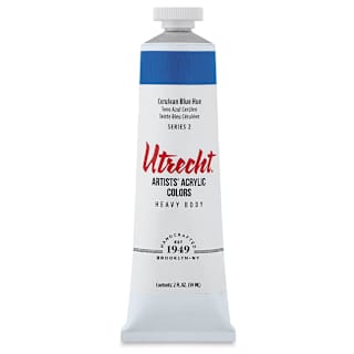 Utrecht Artists' Acrylic Paint - Cerulean Blue Hue, 2 oz tube