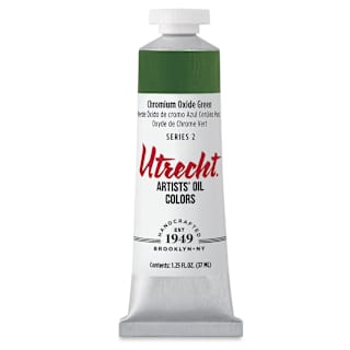 Utrecht Artists' Oil Paint - Chromium Oxide Green, 37 ml tube