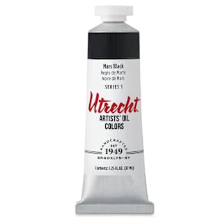 Utrecht Artists' Oil Paint - Mars Black, 37 ml tube