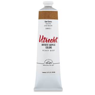 Utrecht Artists' Acrylic Paint - Raw Sienna, 5 oz tube