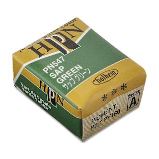 Holbein Artists' Watercolor Half Pan - Sap Green