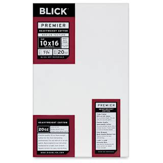 Blick Premier Heavyweight Stretched Cotton Canvas - 10" x 16", 1-3/8" Profile