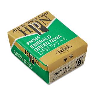 Holbein Artists' Watercolor Half Pan - Emerald Green Nova