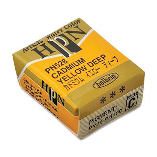 Holbein Artists' Watercolor Half Pan - Cadmium Yellow Deep