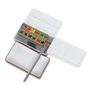 Holbein Artists' Watercolor Half Pans - Set of 12, Assorted Colors