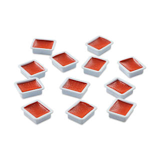 Prang Watercolor Refills - Square, pkg of 12 Orange, Half Pans