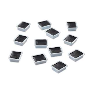 Prang Watercolor Refills - Square, Pkg of 12 Black, Half Pans