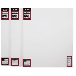 Blick Premier Heavyweight Stretched Cotton Canvas - 60" x 72", 1-3/8" Profile, Pkg of 3