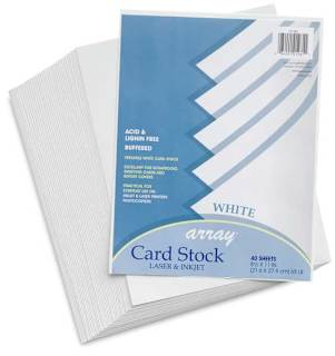 Pacon Array Card Stock - 8 1/2" x 11", White, 40 Sheets