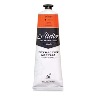 Chroma Atelier Interactive Artists' Acrylics - Orange, 80 ml tube