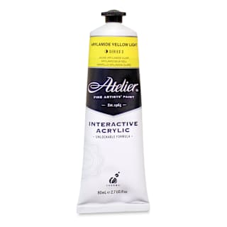 Chroma Atelier Interactive Artists' Acrylics - Arylamide Yellow Light, 80 ml tube