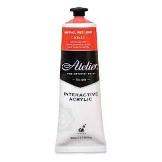 Chroma Atelier Interactive Artists' Acrylics - Napthol Red Light, 80 ml tube