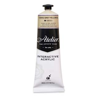 Chroma Atelier Interactive Artists' Acrylics - Toning Gray Yellowish, 80 ml tube