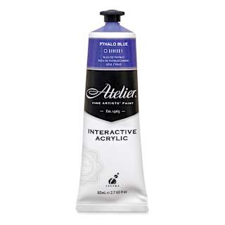 Chroma Atelier Interactive Artists' Acrylics - Pthalo Blue, 80 ml tube