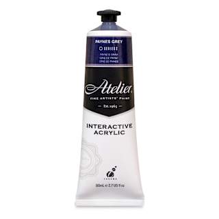 Chroma Atelier Interactive Artists' Acrylics - Paynes Grey, 80 ml tube