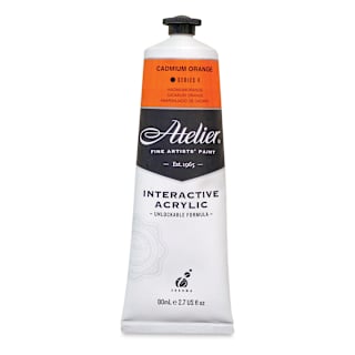 Chroma Atelier Interactive Artists' Acrylics - Cadmium Orange, 80 ml tube