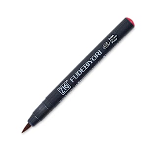 Zig Fudebiyori Brush Pen - Wine Red