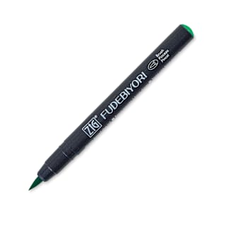 Zig Fudebiyori Brush Pen - Emerald Green