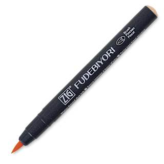 Zig Fudebiyori Brush Pen - Pale Orange