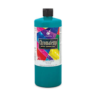 Chroma Chromatemp Artists' Tempera Paint - Turquoise, Quart