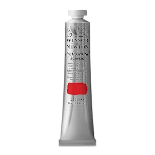 Winsor & Newton Professional Acrylics - Naphthol Red Light, 200 ml tube