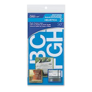 Westcott BetterLetter Plastic Letter Stencils - 2", Capital and Lower Case, Helvetica