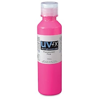 Tri-Art UVFX Black Light Poster Paint - Fluorescent Pink, 120 ml