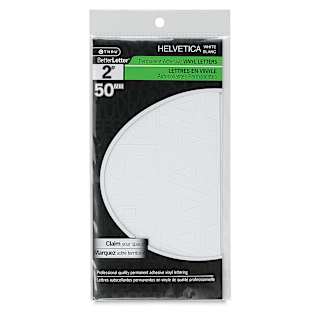 Westcott BetterLetter Self-Adhesive Vinyl Letters – 2” Permanent Letters, Helvetica, White