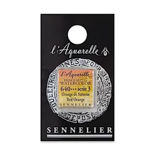Sennelier French Artists' Watercolor - Red Orange, Half Pan